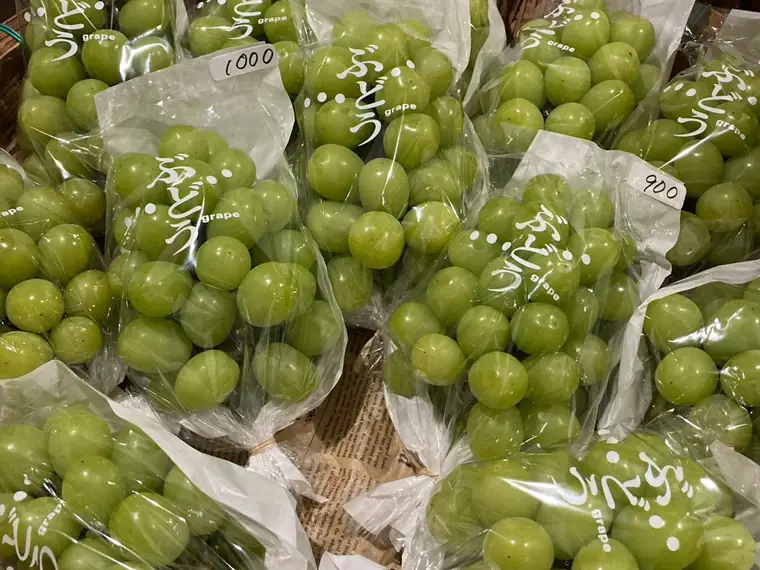 袋詰めにしたシャインマスカット